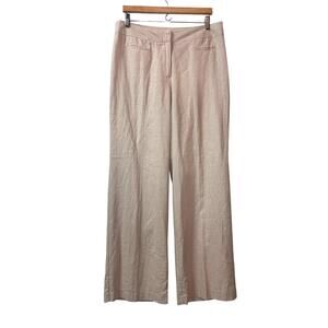 CHADWICKS‎ Wide Leg Linen Trousers Women's 14 Summer Business Casual High Rise